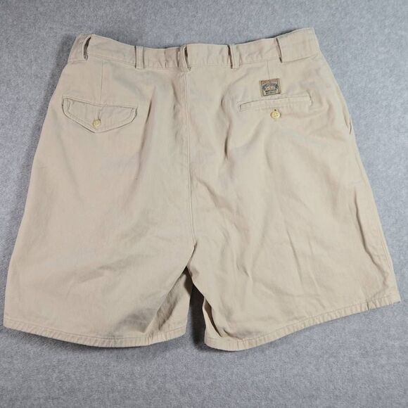 Vtg Polo Ralph Lauren Pleaded Shorts Chino made in USA 36 6" 100% Cotton - Picture 4 of 10